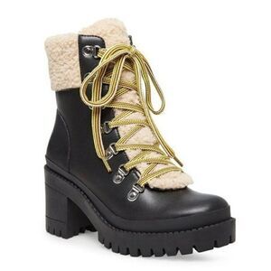 Steve Madden Women's Bundle Up Boots 8 Heel Platform Ankle Boots Size 8 NWOT